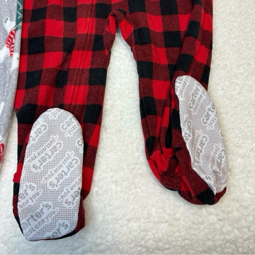 Carter’s Toddler Christmas Fleece Long Sleeve Footed Pajama - Picture 3 of 7